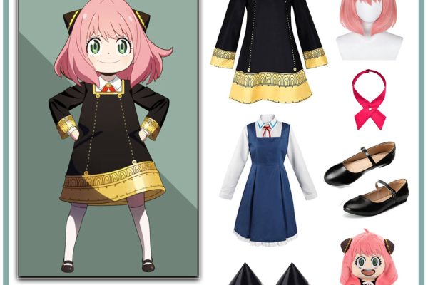 Cosplayers dressed as Anya, Loid, and Yor Forger from Spy X Family anime