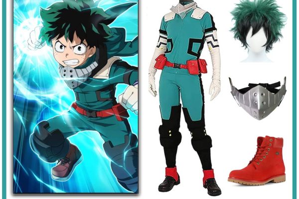 Izuku Midoriya green hero suit full cosplay My Hero Academia