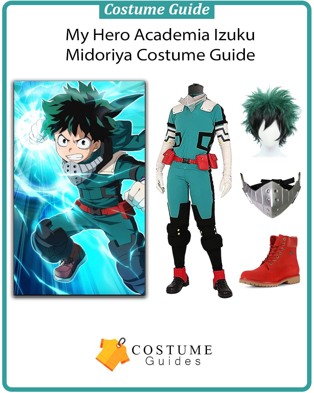 Izuku Midoriya green hero suit full cosplay My Hero Academia