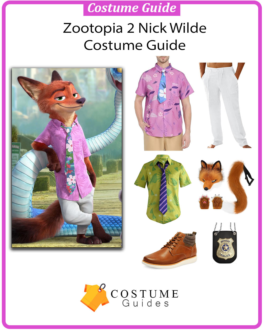 Zootopia 2 Nick Wilde cosplay outfit