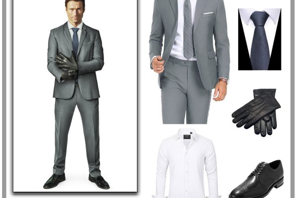 Becket Redfellow dark suit costume inspiration