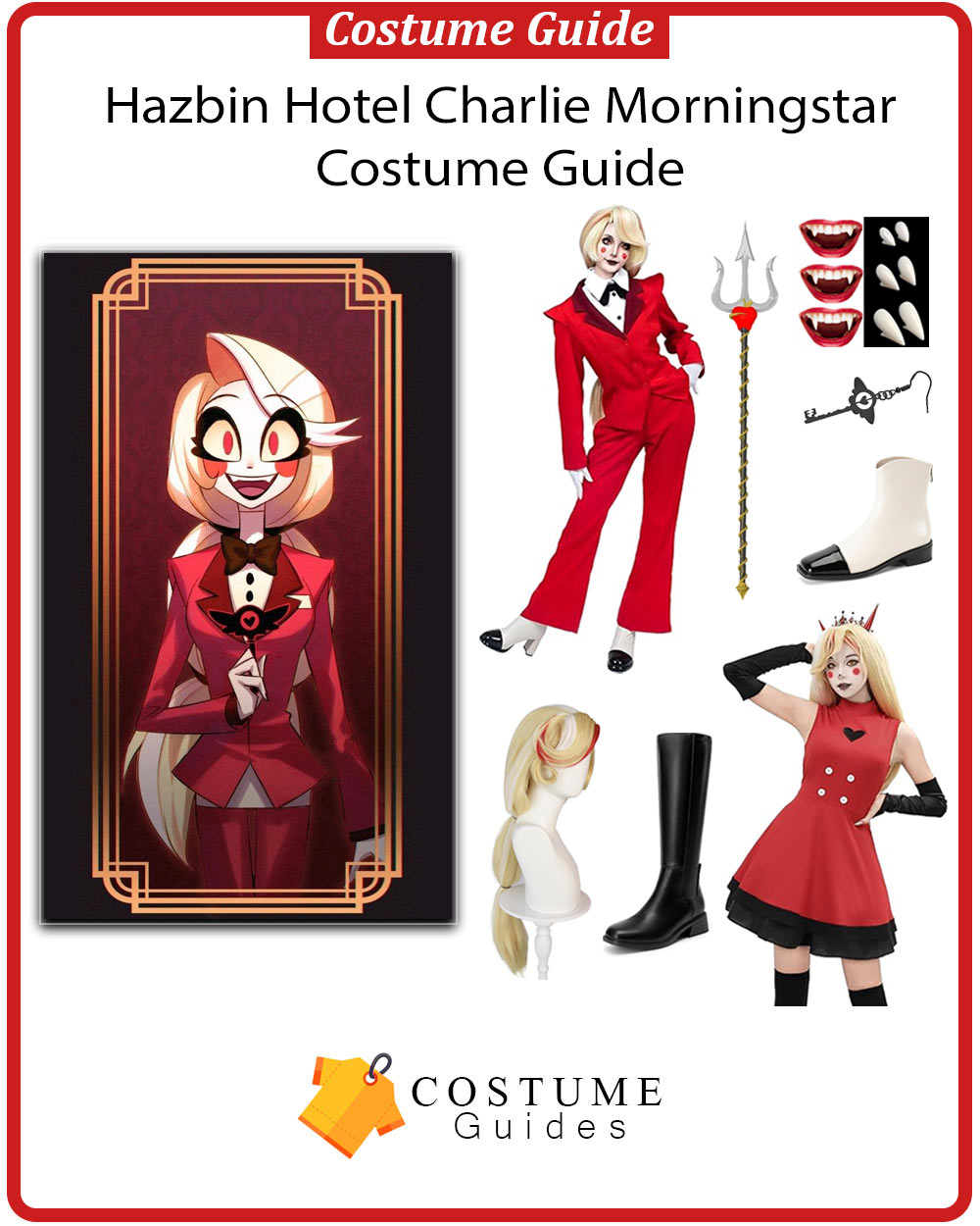Hazbin Hotel Charlie Morningstar red tuxedo costume
