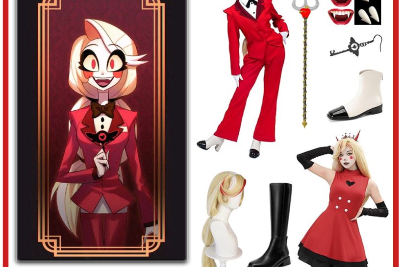 Charlie Morningstar costume from Hazbin Hotel red suit cosplay
