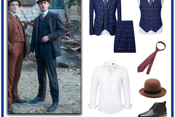 Young Sherlock costume tweed coat detective look