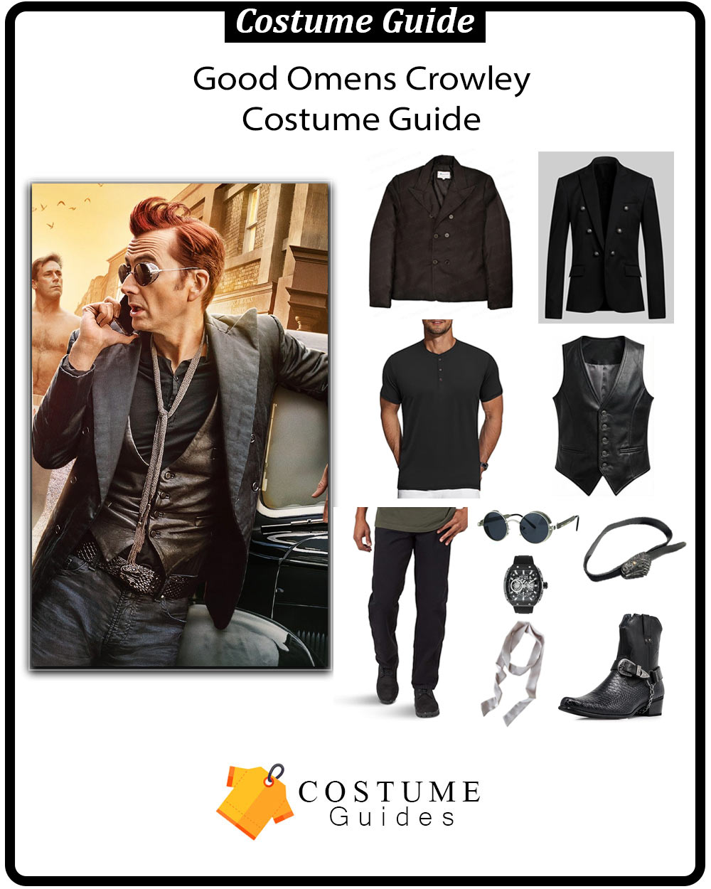 Crowley sunglasses demon look cosplay