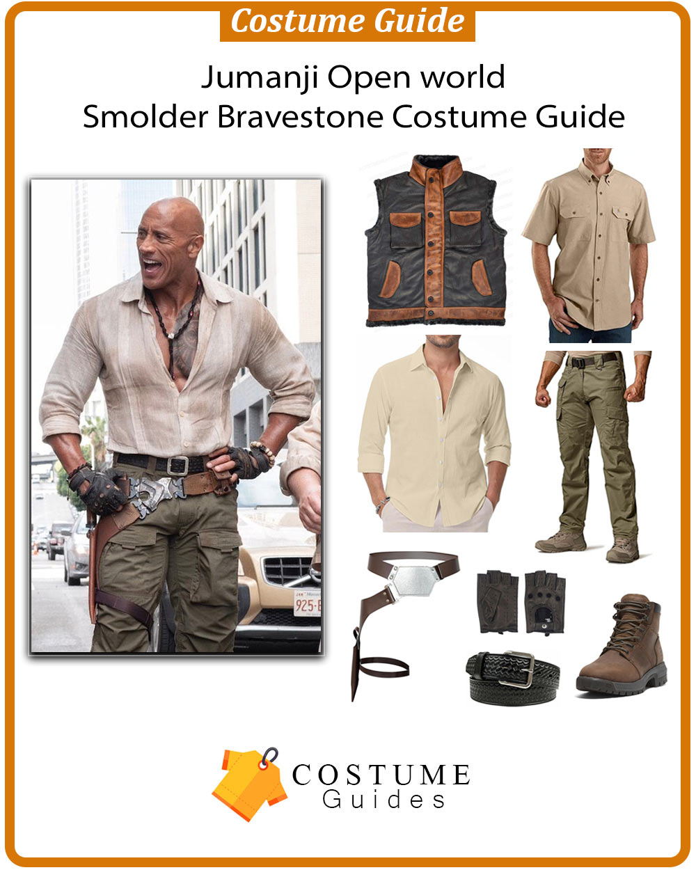 Dwayne Johnson Jumanji costume full look