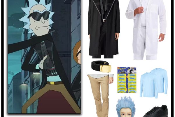 Rick Sanchez costume full outfit lab coat