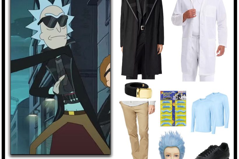 Rick Sanchez costume full outfit lab coat