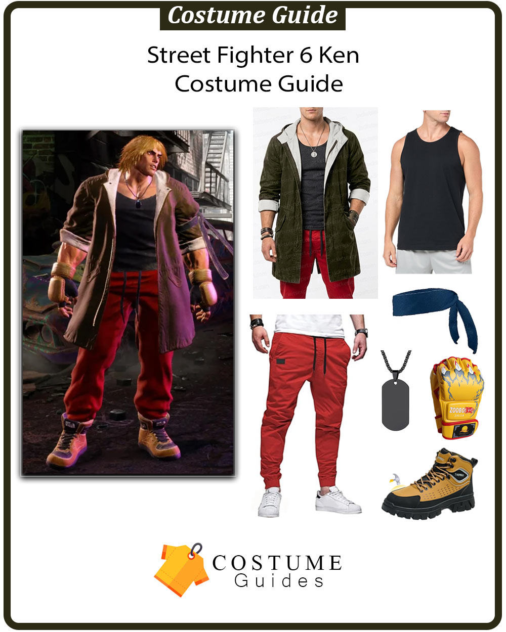 Ken Masters SF6 hooded jacket outfit