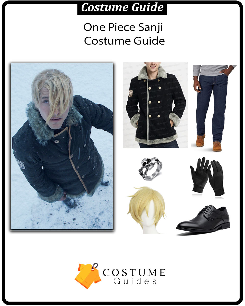 Sanji cosplay black suit anime look