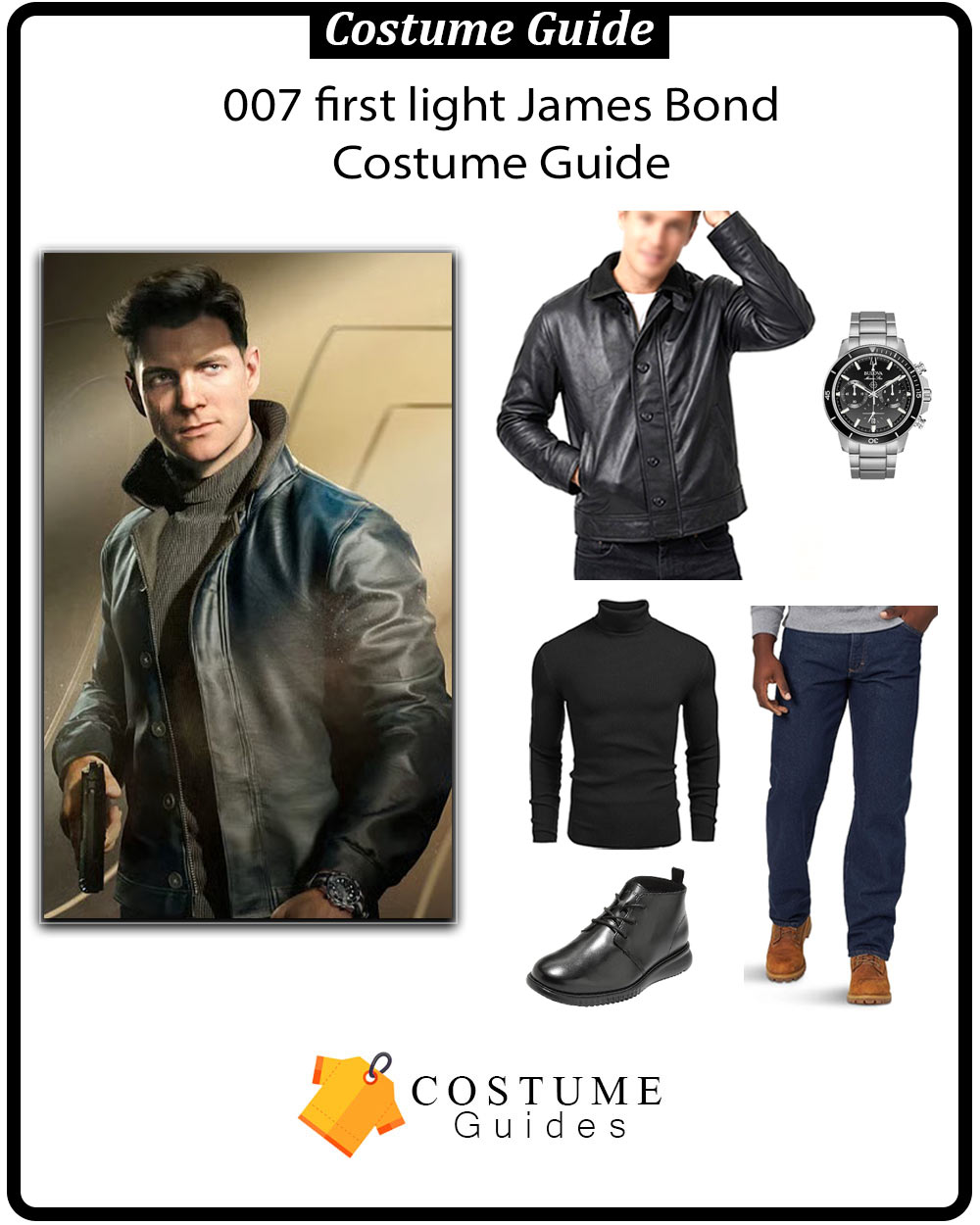 Young James Bond 007 First Light cosplay outfit