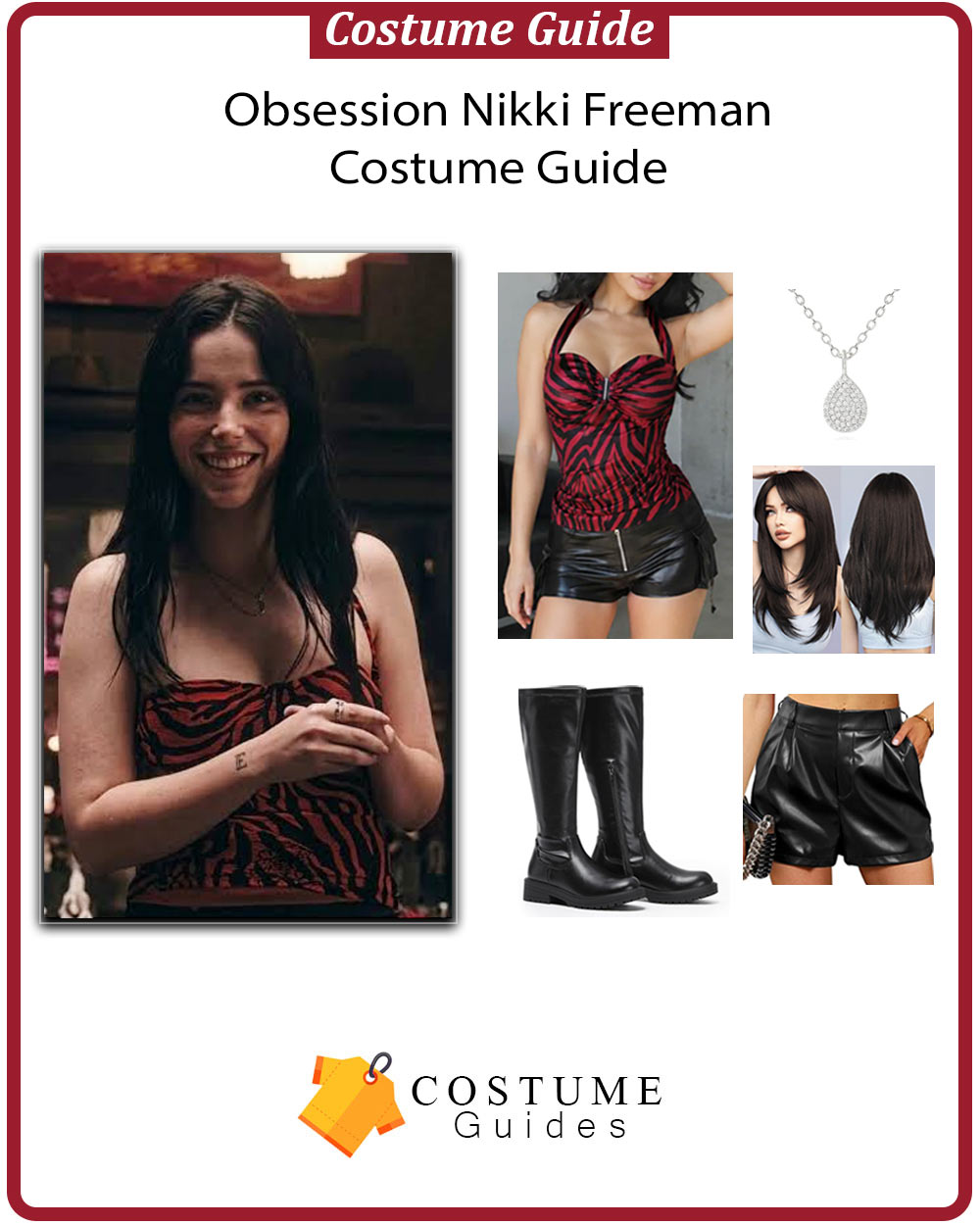 Nikki Freeman red zebra corset cosplay